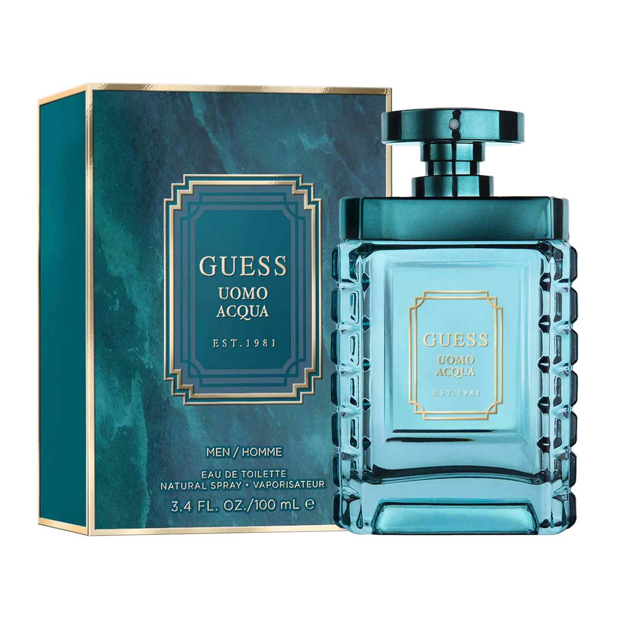Guess Uomo Acqua 100ml Agua de Tocador